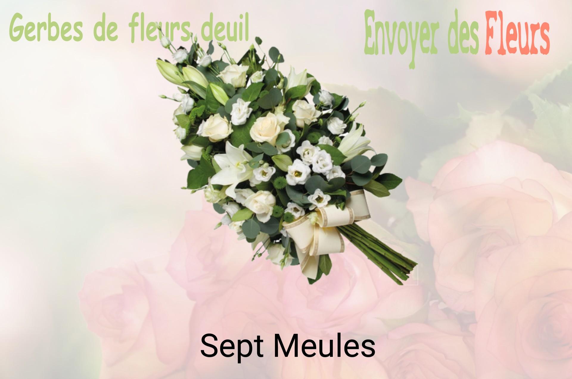 Gerbe de fleurs de deuil livrée à Sept-Meules